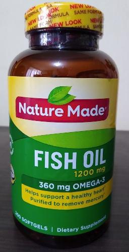 Fish Oil 1200mg,360mg Omega 3,200 Softgels.nature Made.