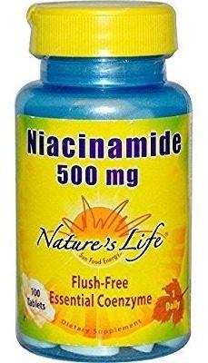 Niacin Niacinamide B3. 500mg.- 100 Caps Flush Free
