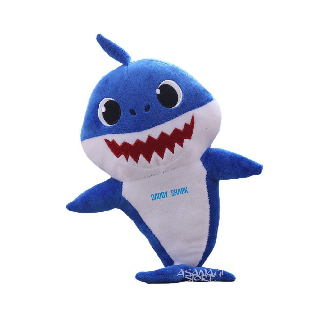 Peluche Baby Shark Daddy Papa Azul Tiburon Importado