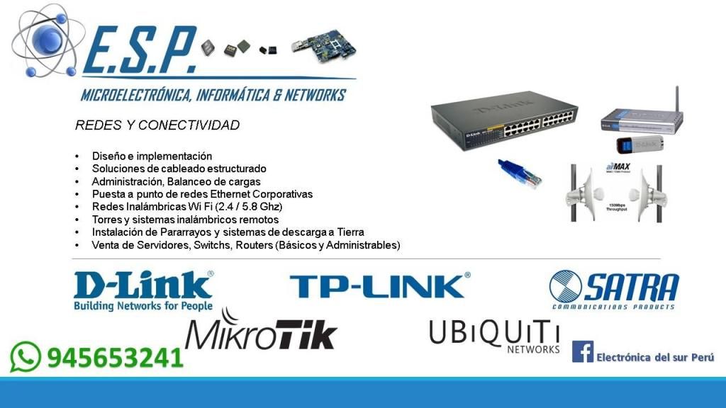 • Instalación de redes informáticas y dispositivos