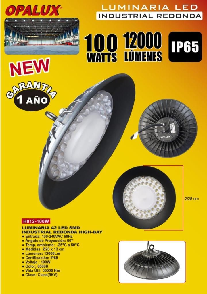 Luminaria Led Opalux 100w Smd Industrial