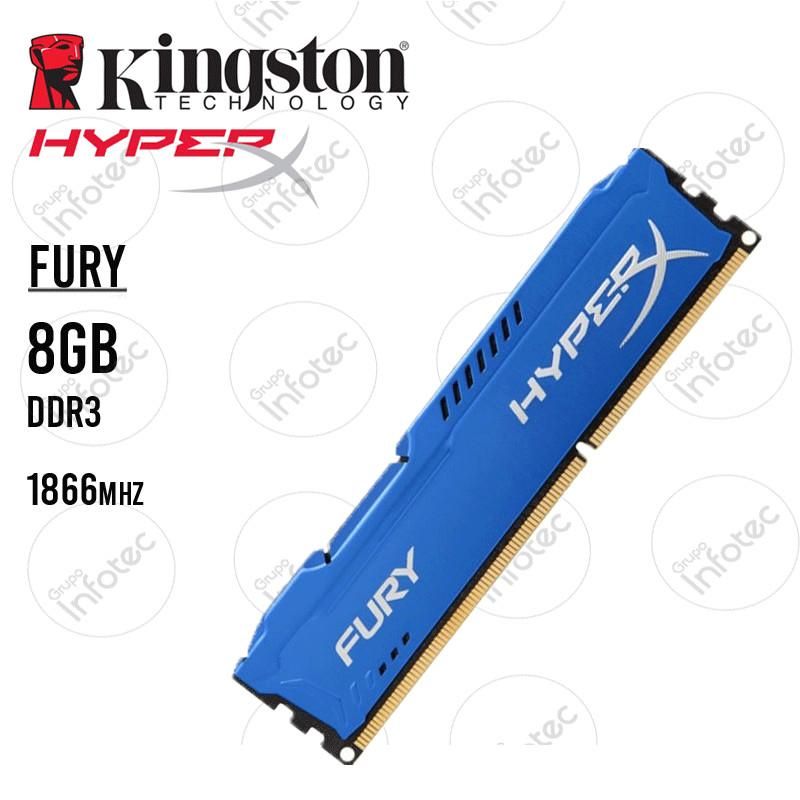 MEMORIA RAM KINGSTON DDR3 8GB BUS  HYPER FURY BLUE