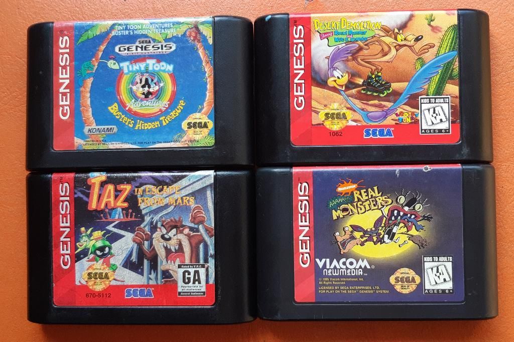 Sega Juegos Originales Tiny Ton,taz,corr