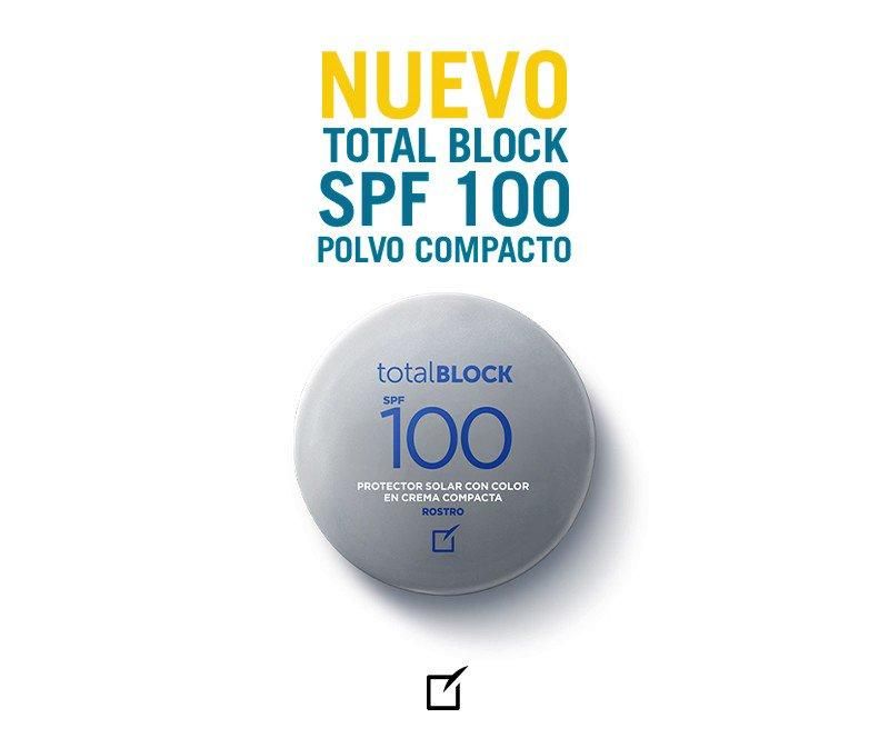 Bloqueador Total block spf 100 protector compacto para
