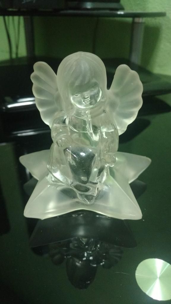 Candelabro de Cristal con forma de Ángel