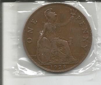 Moneda de Inglaterra de cobre de 