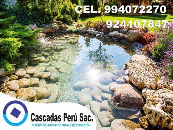 Estanque de agua, estanque de jardin en Lima