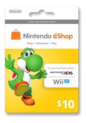 Nintendo Switch Eshop $10 Usd 3ds Xl Wii U - Codigo Digital