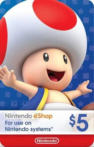 Nintendo Switch Eshop $5 Usd 3ds Xl Wii U - Codigo Digital