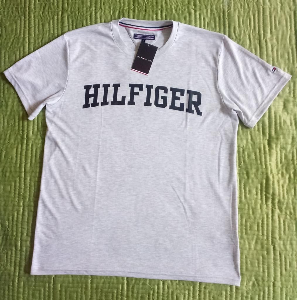 Polo Tommy Hilfiger Large Gris Claro