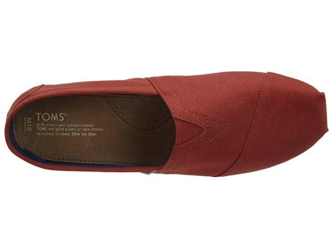 Toms Classic Canvas Mens Style: picante Red Size:10