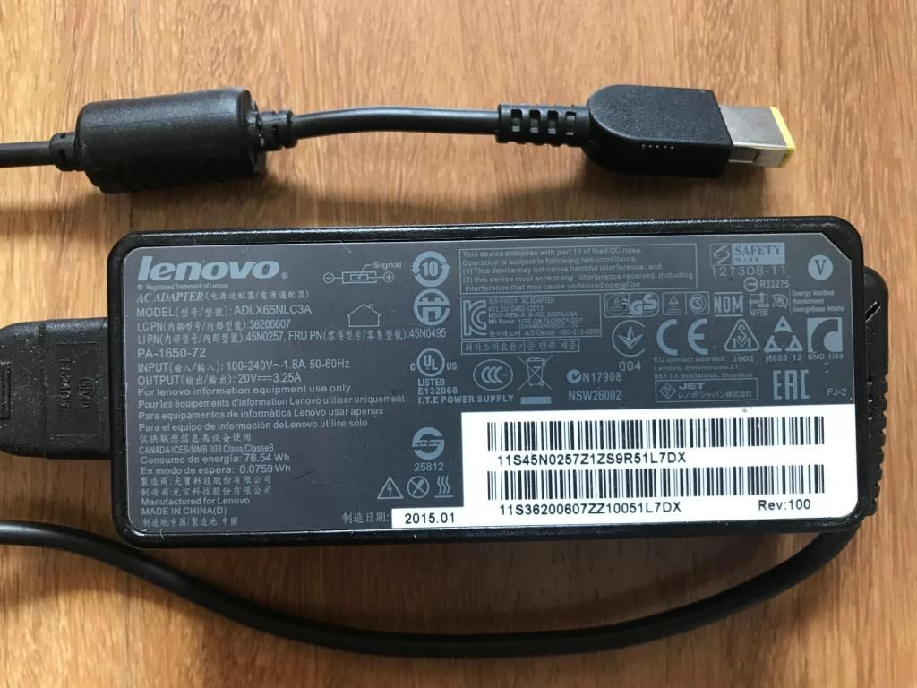 Adaptador power para Laptop LENOVO tipo USB