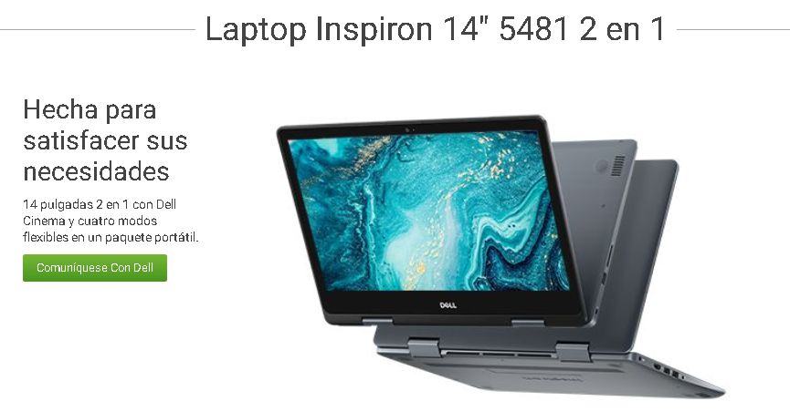 Laptop DELL Inspiron  en 1 (táctil)