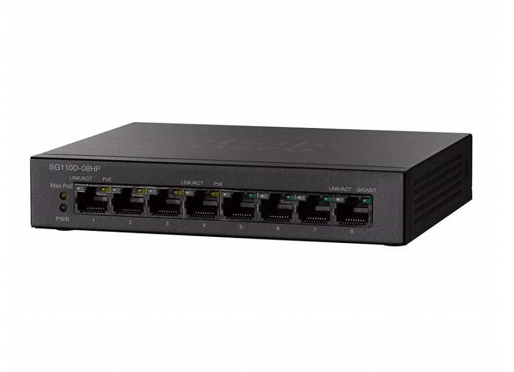 Switch Cisco SG100D-08P, 8 RJ- Mbps