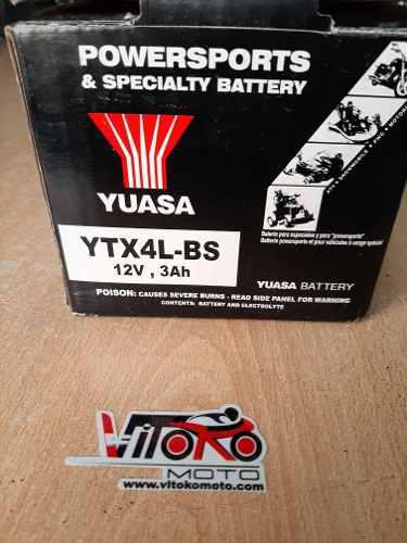 Batería De Moto Yuasa Ytx4l-bs- Delivery Gratuito A Toda