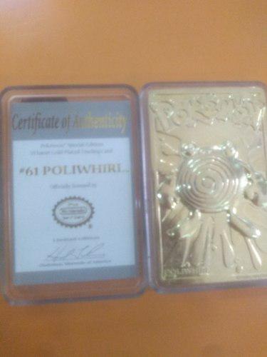 Camil Carta Pokemon 23karat Gold Plated #61poliwhirl(rare)