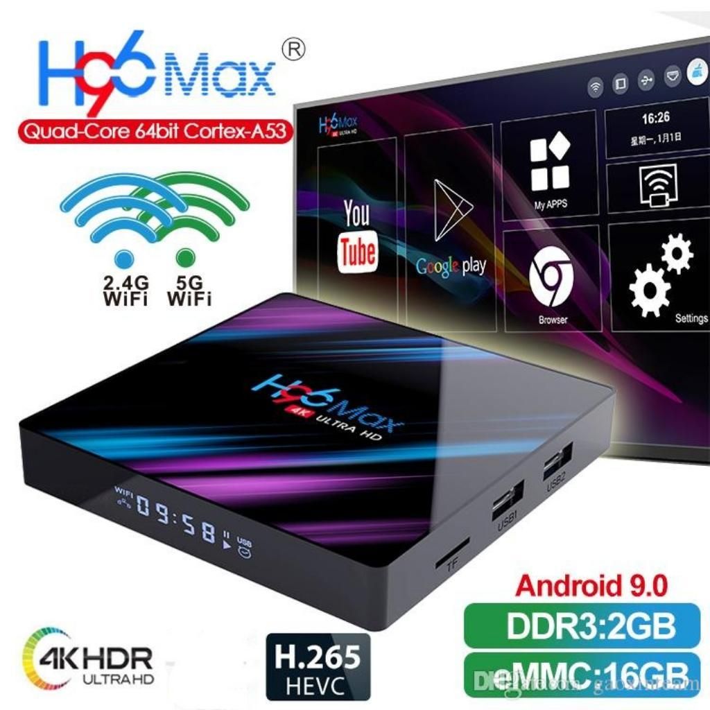 Tv Box Android H96 Max Youtube Netflix.
