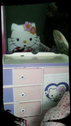 Cuna De Una Plaza De Hello Kitty Incluido Colchon