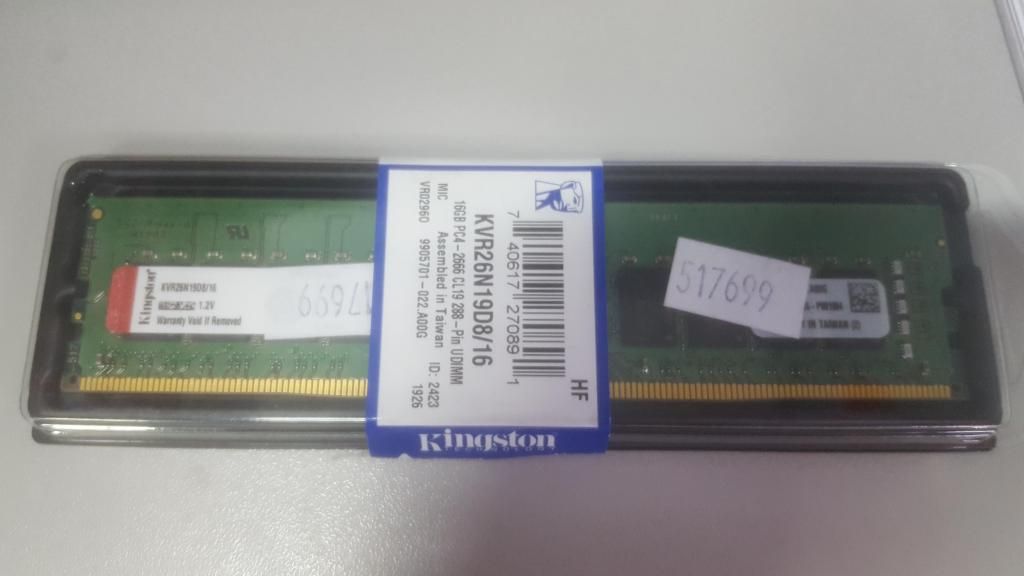 Memoria Kingston KVR26N19DGB, DDR MHz - DIMM