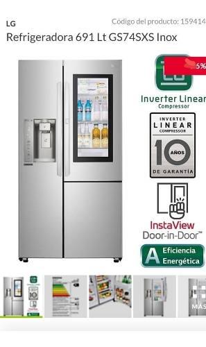Refrigeradora Lg Gs74sxs 691 Lt Nuevo