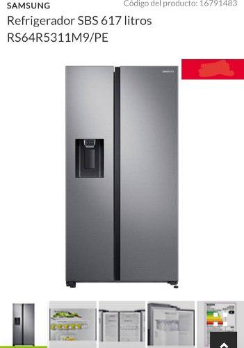 Refrigeradora Samsung 617lt Rs64r5311m9 Silver Nuevo