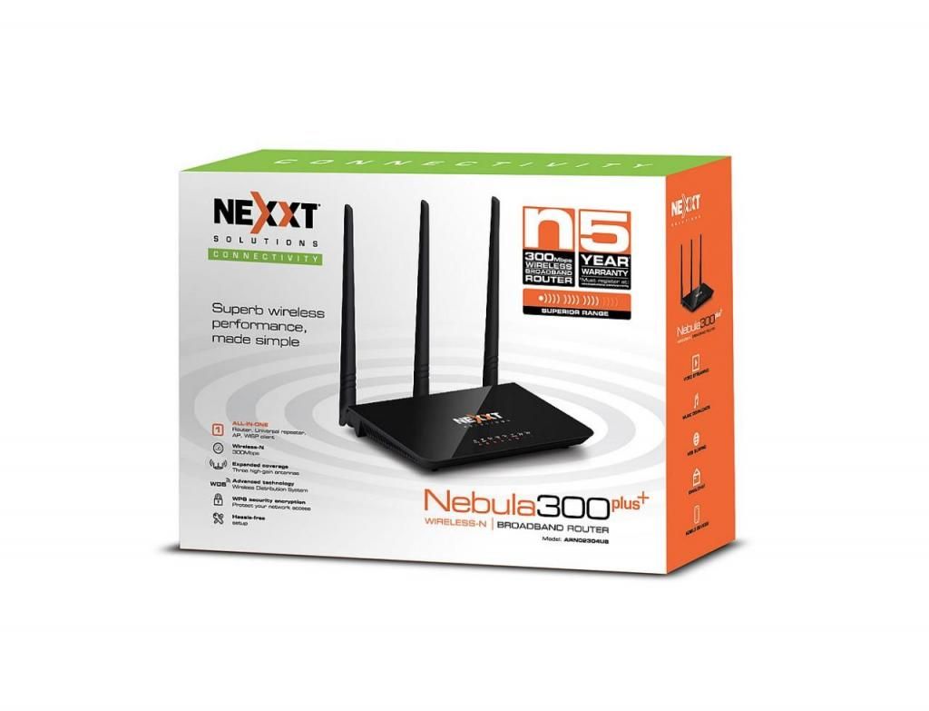 Router Nexxt Nebula 300 Plus Repetidor Internet Acces Wifi