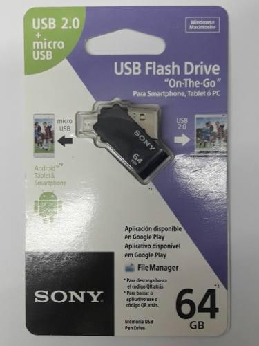 Usb Duo Sony Otg 64gb Smartphone Tablet Pc Andro Flashdrive