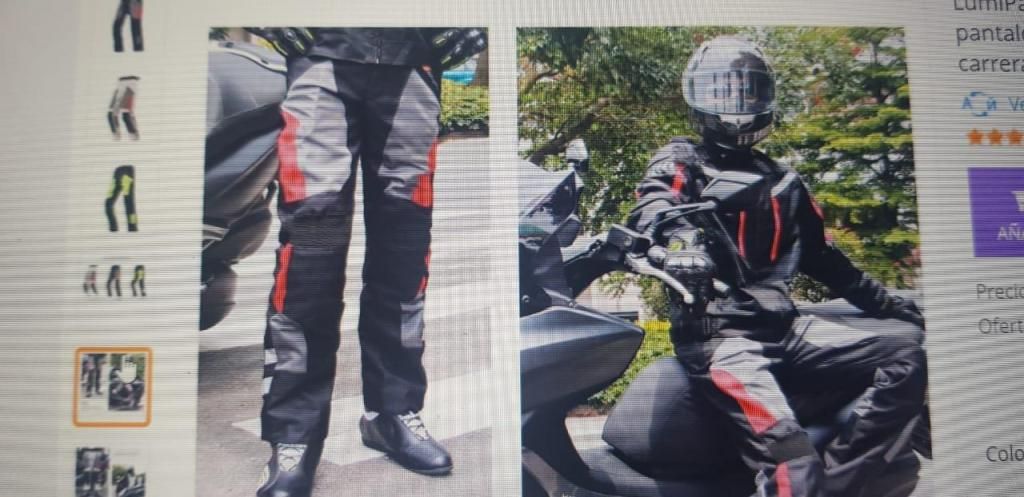 Pantalon para moto con proteccion paraCOLISION RODILLERAS