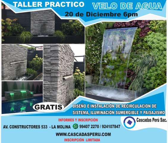 Taller practico de instalación de velo de agua en Lima