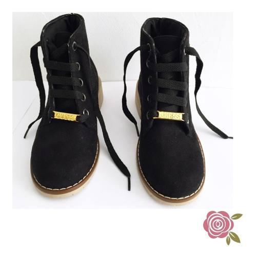 Zapatos Tipo Botín Para Niña (Talla 31) Negro Cs.1e33
