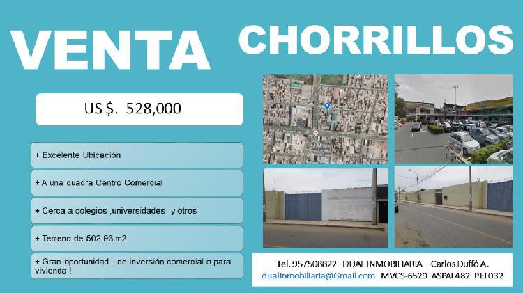 Dual – 1113 Chorrillos Gran Oportunida - Venta Terreno