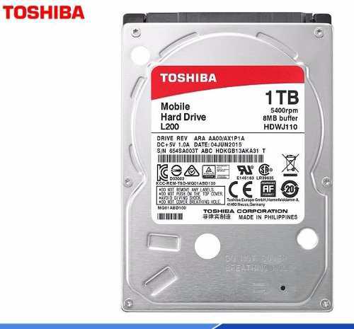 Hdd Laptop Toshiba 1tb (Hdwj110) 5400 Rpm