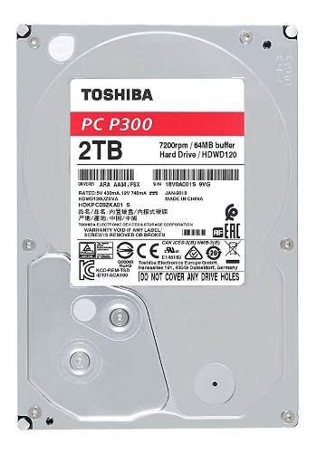 Hdd Toshiba 2tb (Hdwd120uzsva) 64mb | 7200rpm