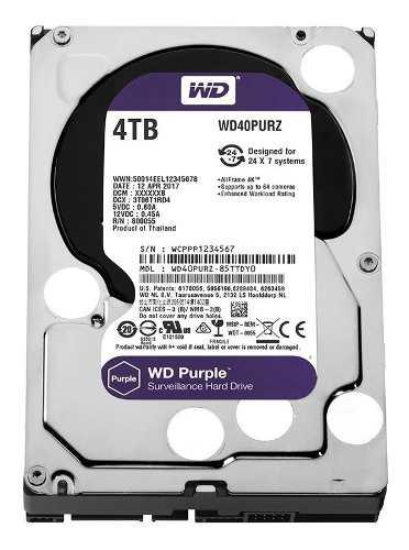 Hdd Wester Digital 4tb (Wd40purz) Purpura | 64mb | 5400rp