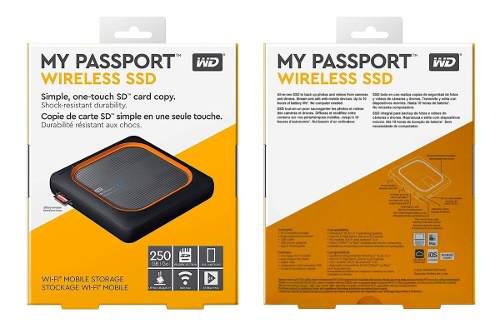 Ssd Externo 2.5 Wd My Passport Wireless Ssd 250gb Wi-fi