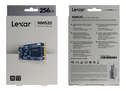 Ssd M.2 2242 Lexar Nm520 256gb Pcie 3.0 X2