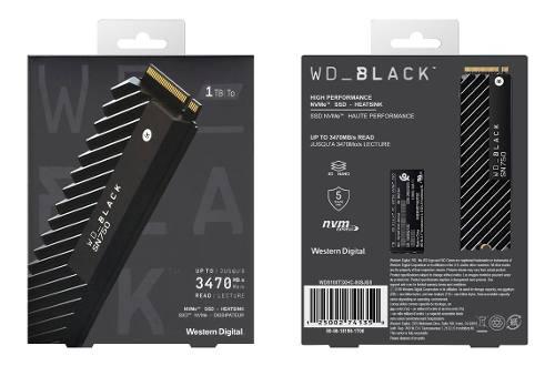 Ssd M.2 2280 Wd Black Sn750 Con Disipador 1tb Pcie 3.0 X4