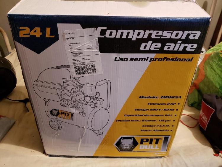 Compresora 2HP 24L Pitbull