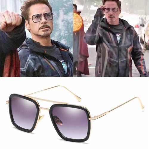 En Stock Abfa Shop Lentes Tony Stark Avengers Gris Dorado