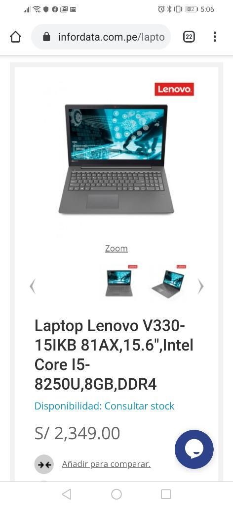 Laptop Lenovo Core I5 8th 8gb Ram 1tb