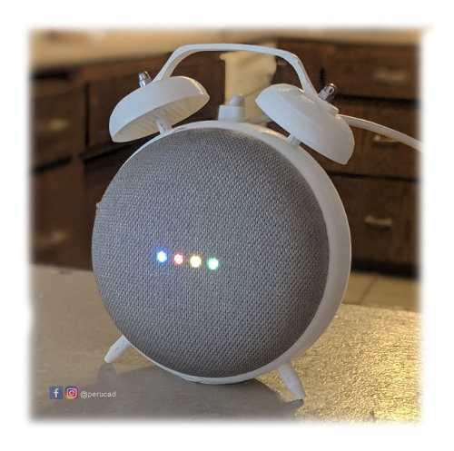 Soporte Google Home Mini Estilo Reloj Alarma Retro