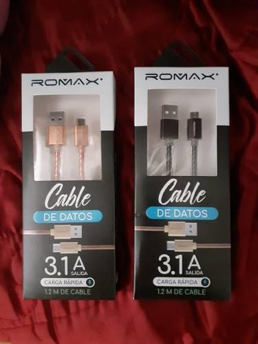Cable De Datos Carga Rapida 3.1a Romax V8 A Domicilio