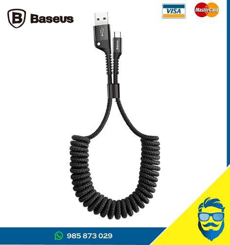 Cable Tipo Resorte De Nylon Baseus 1.2 M(type C - Lightning)
