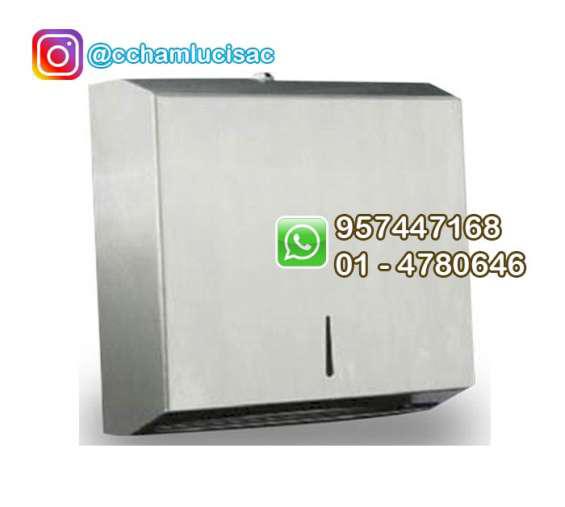 Dispensador de papel toalla interfoliado acero inoxidable en