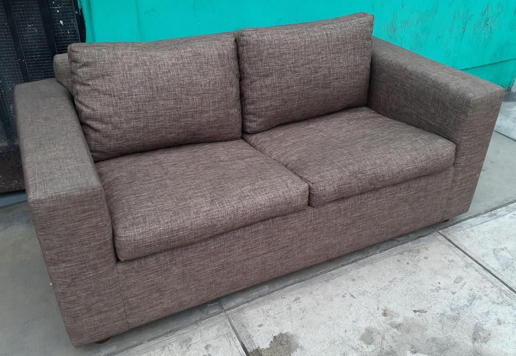REMATO Sofa cama 1.5 pl. en tela marron movil: 