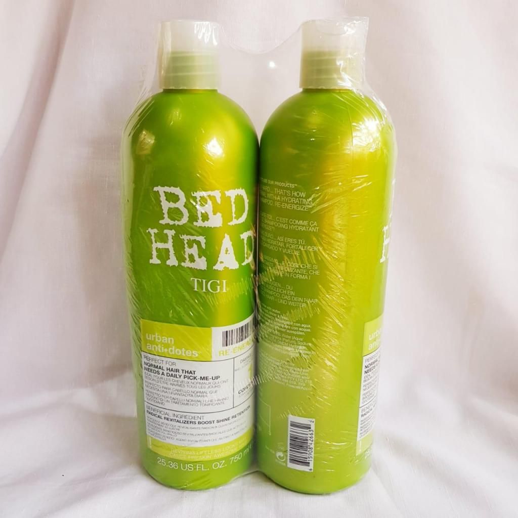Duo Tigi Bed Head Shampoo Acondicionador 750ml verde