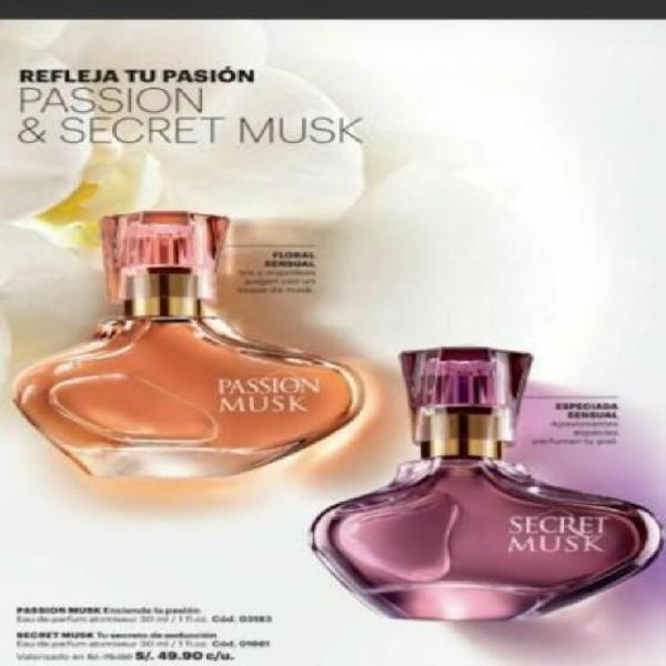 Perfume Scret Musk Y Passion Musk Esika