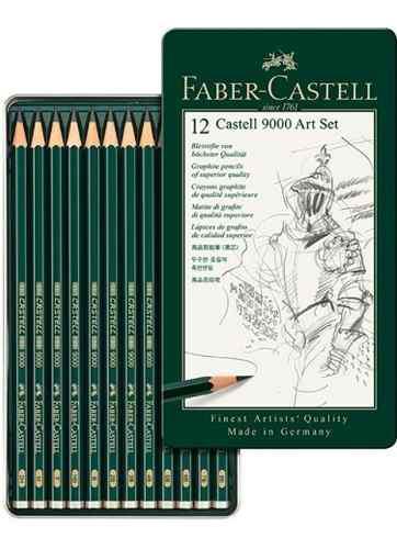 Lápices De Grafito Castell 9000 Faber Castell X 12 Unidades