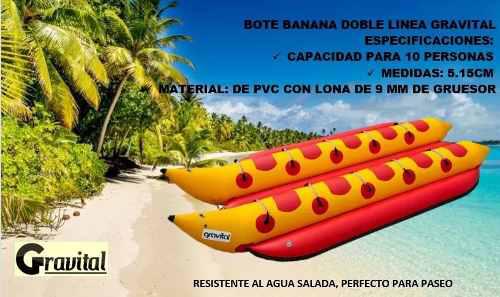 Banana Bote Inflable 10 Personas Nuevos Mar Laguna