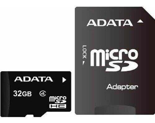 Memoria Flash Micro Sd Hc Adata 32 Gb Clase 4 Con Adaptador